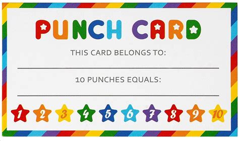 free punch cards for students